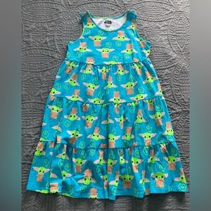 NWOT Girls Disney Spotted Zebra Baby Yoda Dress size XXL (14/16)